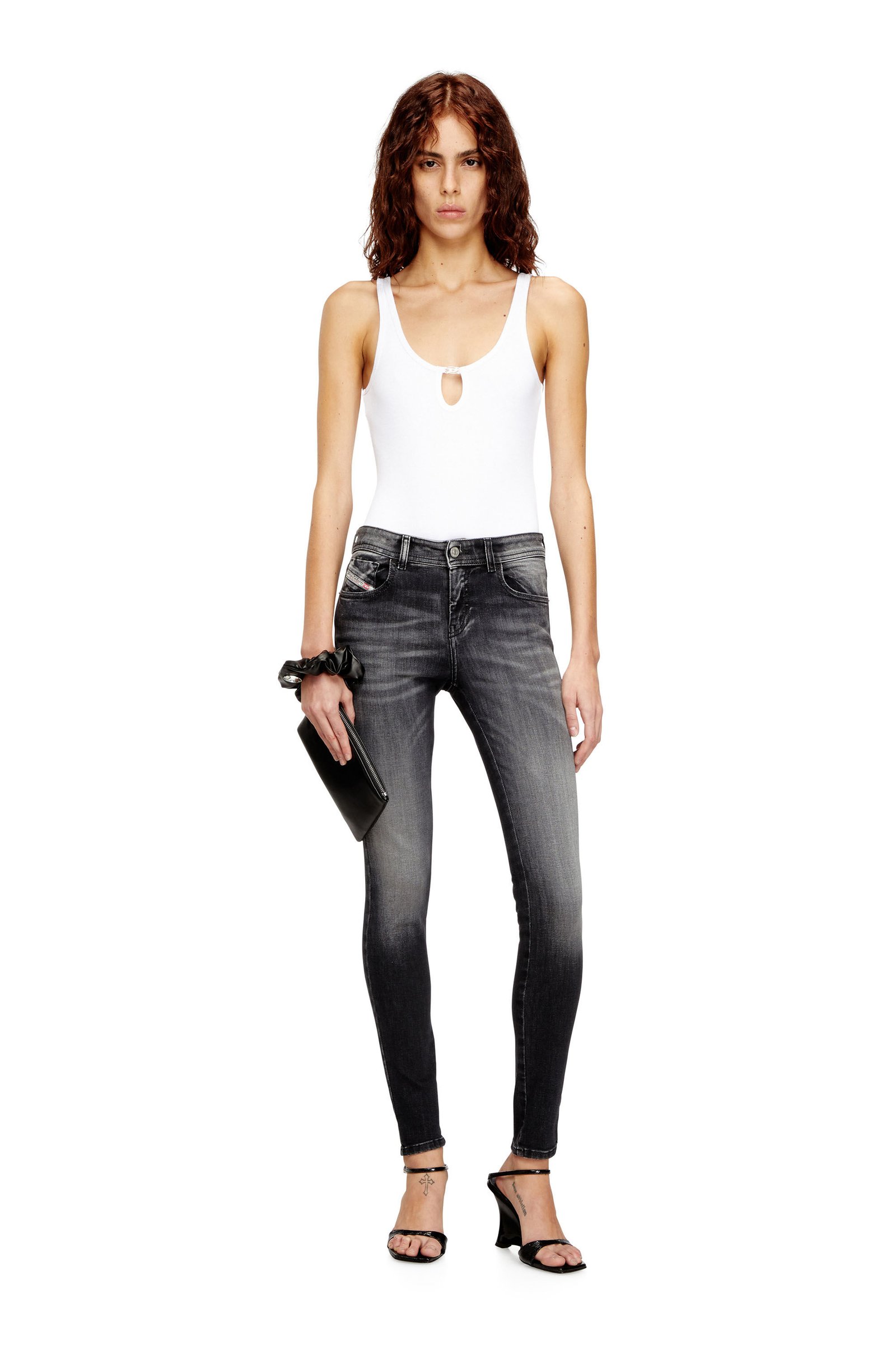 スキニー Jeans - 2017 Slandy | ブラック/ ダークグレー | ウィメンズ