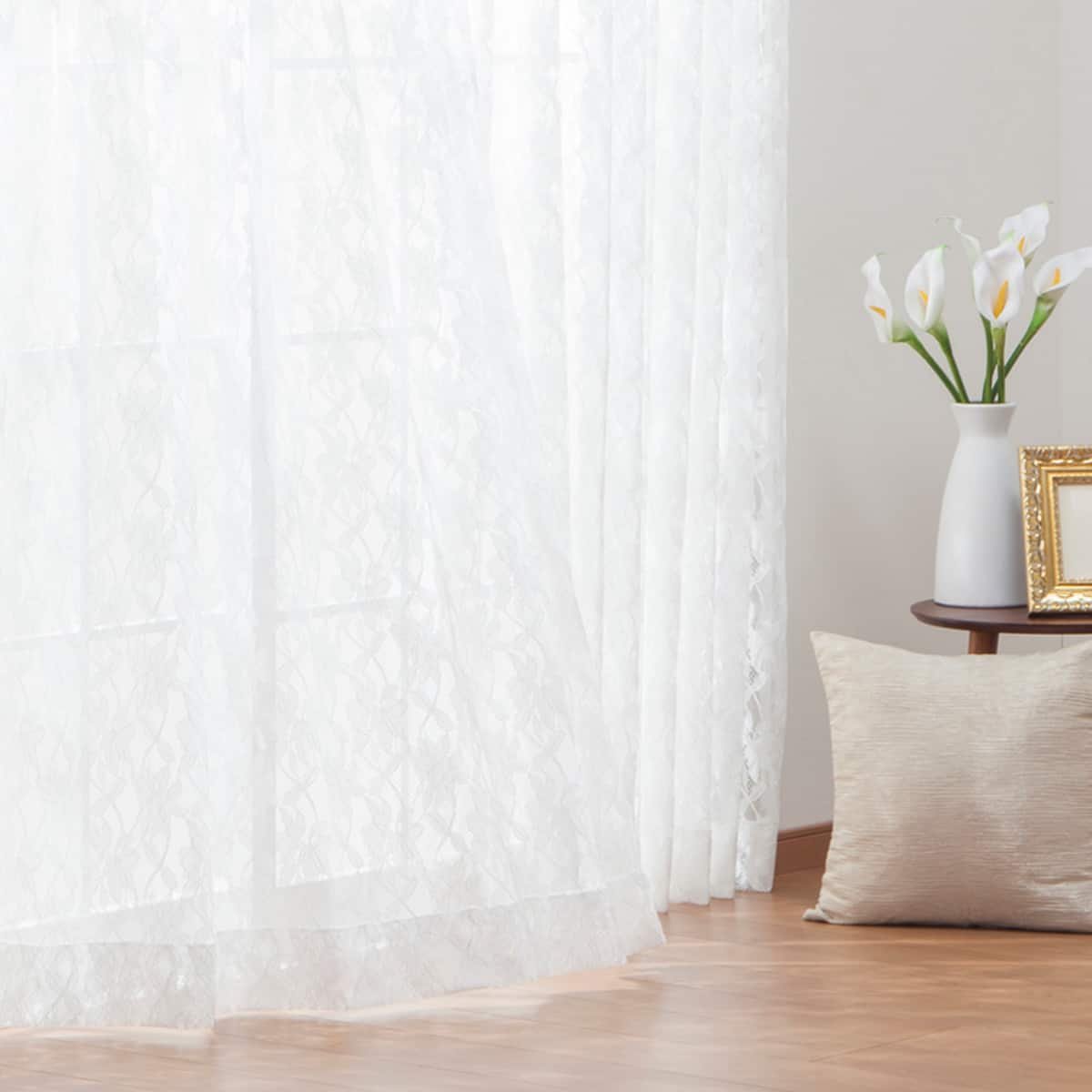 防炎オーダーレース エンゲージ 2倍ヒダ(幅-100/丈-140cm) | ニトリ