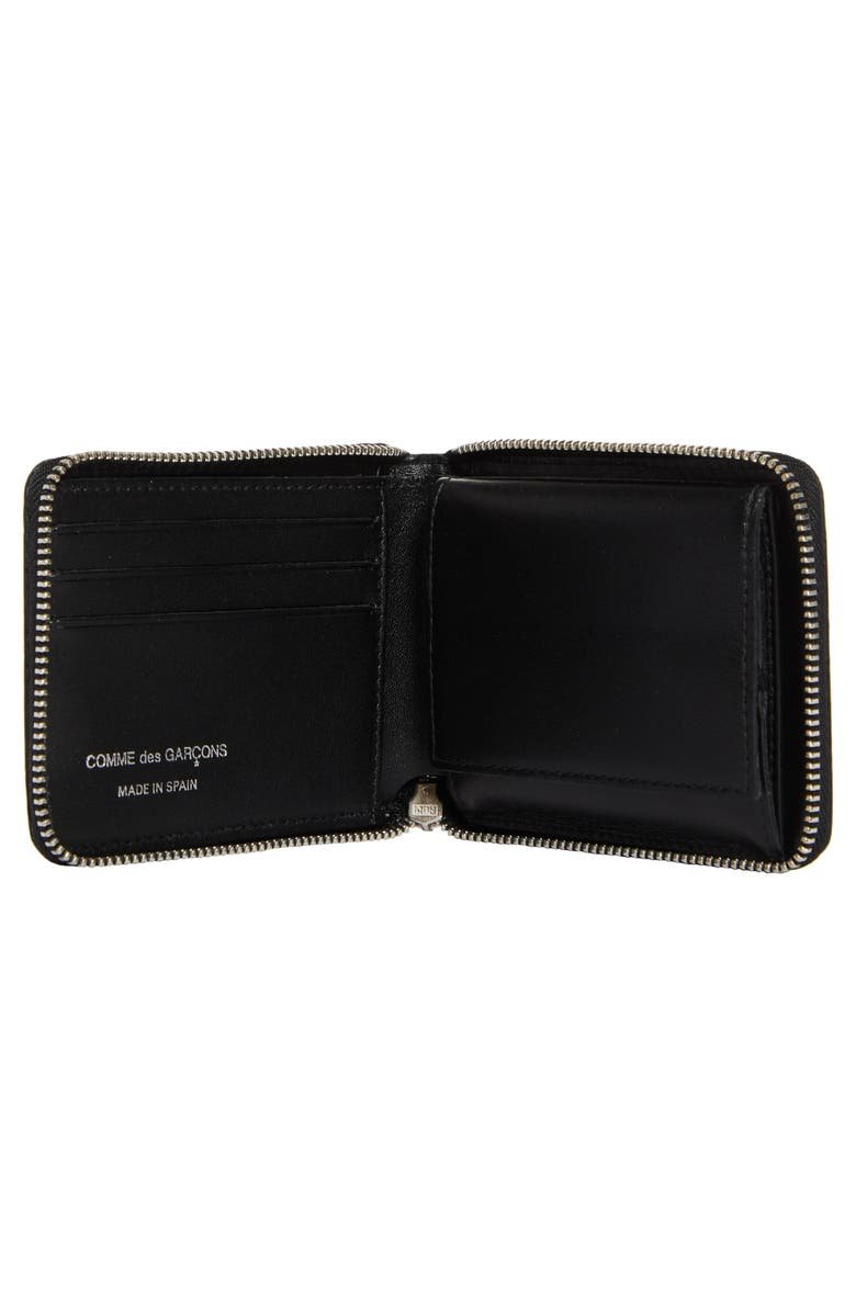 Comme des Garçons Wallets Small Eyelet Leather Half Zip Wallet