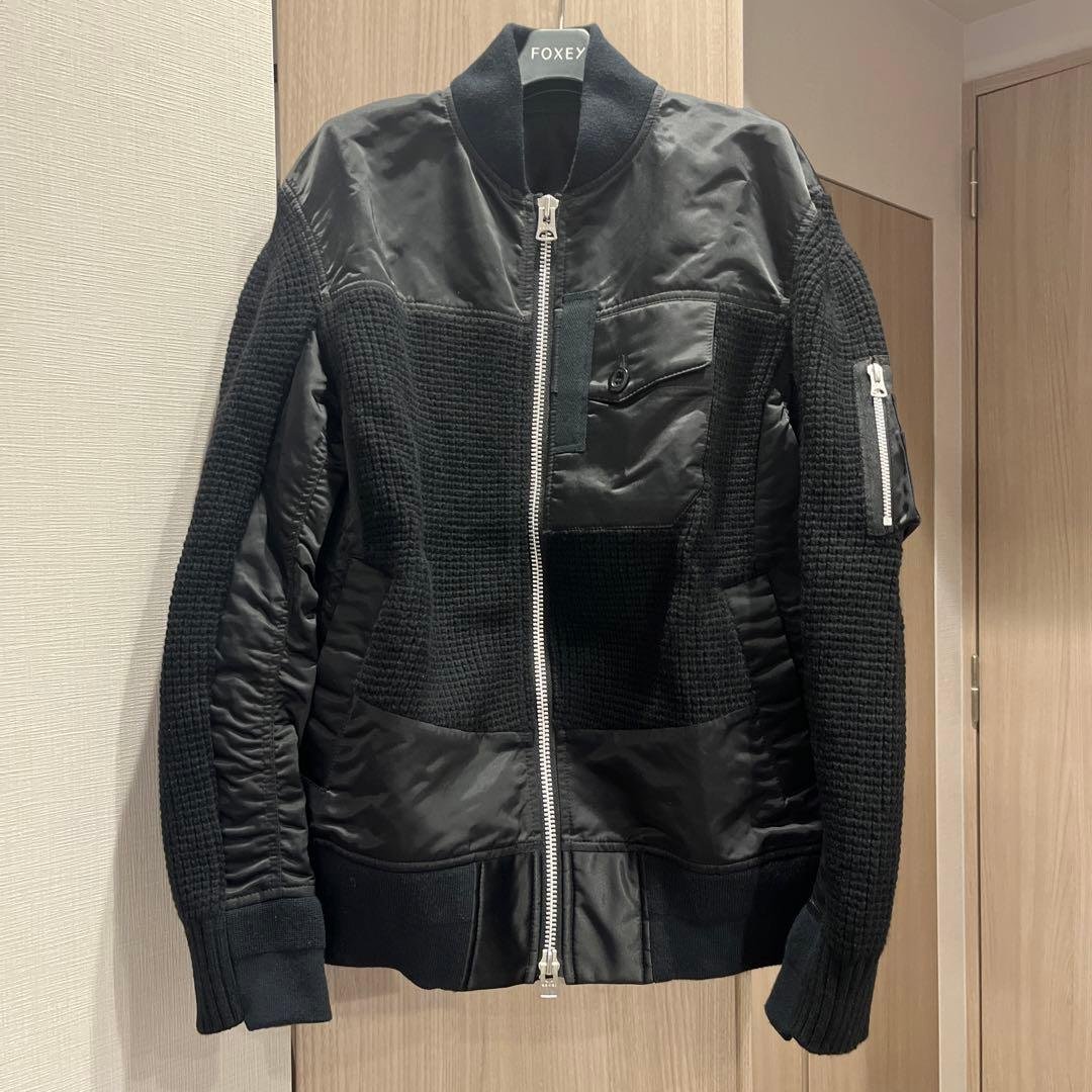 TOM sacai サカイ 20SS ナイロンニット ドッキングブルゾン TOM様専用 sacai サカイ 20SS ナイロンニット ドッキングブルゾン