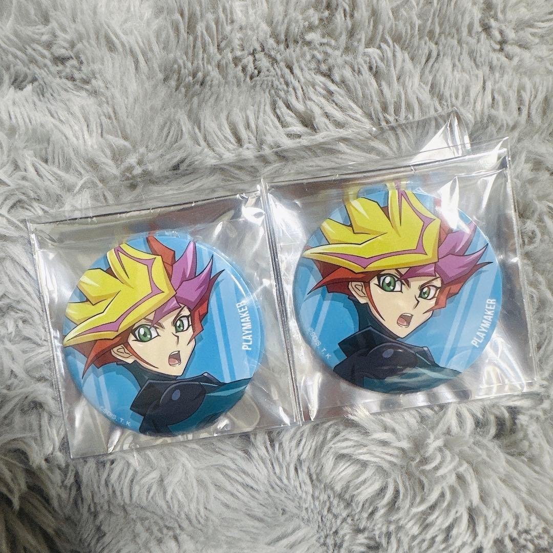 遊戯王 VRAINS 藤木遊作 Playmaker 缶バッジ 2個セット - メルカリ